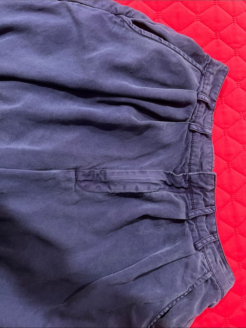 Women's Navy Blue Flare Wide Leg Pants - Picture 4 of 11